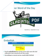 Gladiator Word of The Day: September 14 - September 18, 2009