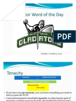 Gladiator Word of The Day: October 5 - October 9, 2009