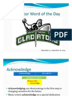 Gladiator Word of The Day: September 14 - September 18, 2009
