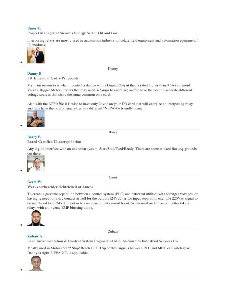 Why Interposing Relays Are Used PDF Relay Programmable Logic