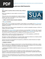 A Vontade de Deus Para Sua Vida Financeira