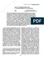 Breach of Confidentiality and Perceived Trustworthiness of Counselors