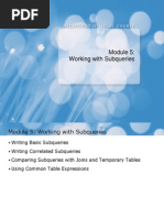 Working With Subqueries