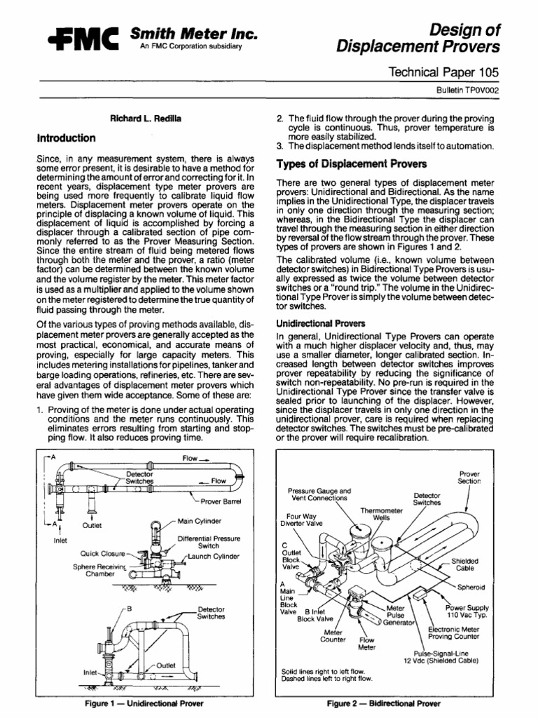 Displacement Meter Provers Overview | PDF | Valve | Flow Measurement