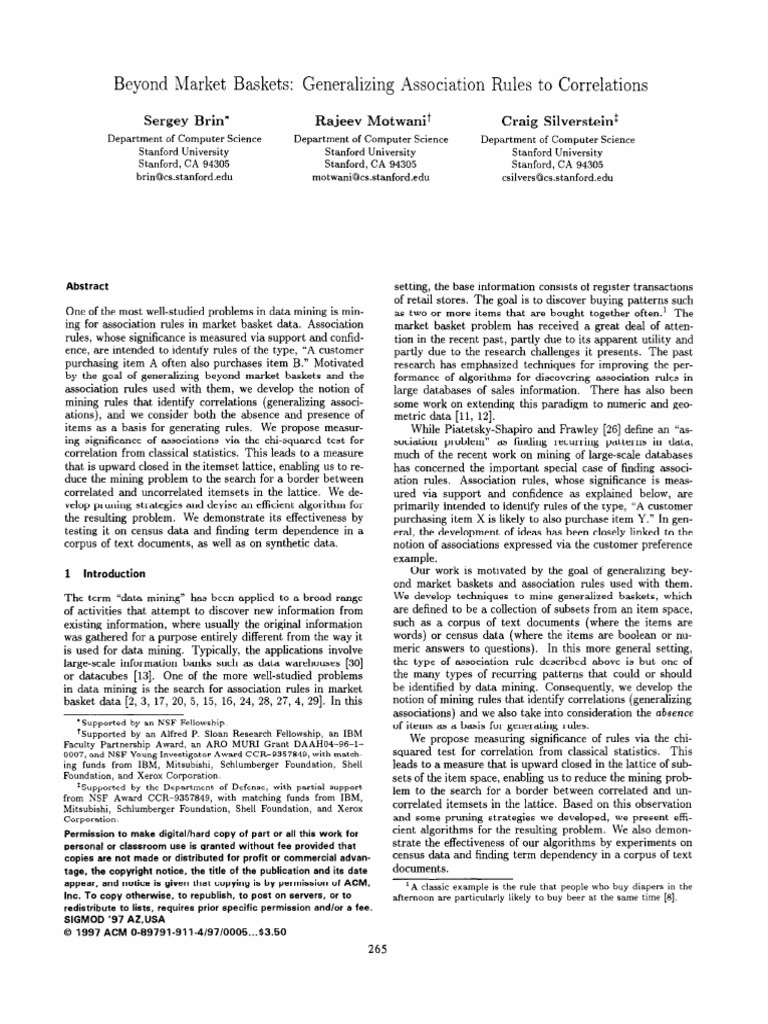 Beyond Market Baskets PDF Statistical Hypothesis Testing Confidence Interval