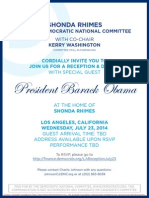 Reception and Dinner For Democratic National Committee