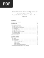 Standard Document Classes For L TEX Version 2e: A Johannes Braams 1997/10/10