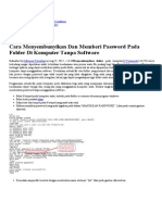 Download Cara Memberi Password Dan Menyembunyikan Folder Pada Komputer Tanpa Software by andrian1991pie SN230136676 doc pdf