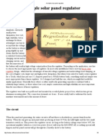 A Simple Solar Panel Regulator