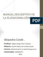 Manual Descriptivo de La Plataforma Génesis