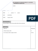 School of Education, University of The West Indies, St. Augustine Mathematics Lesson Plan