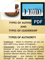 Types of Leadership Authority