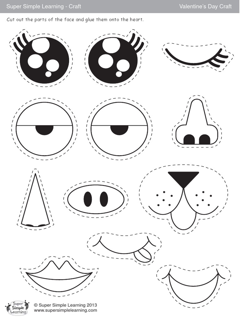 my-funny-valentine-craft-parts-of-the-face-pdf