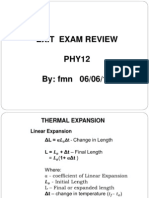 PHY12 Review Items Exit Exam