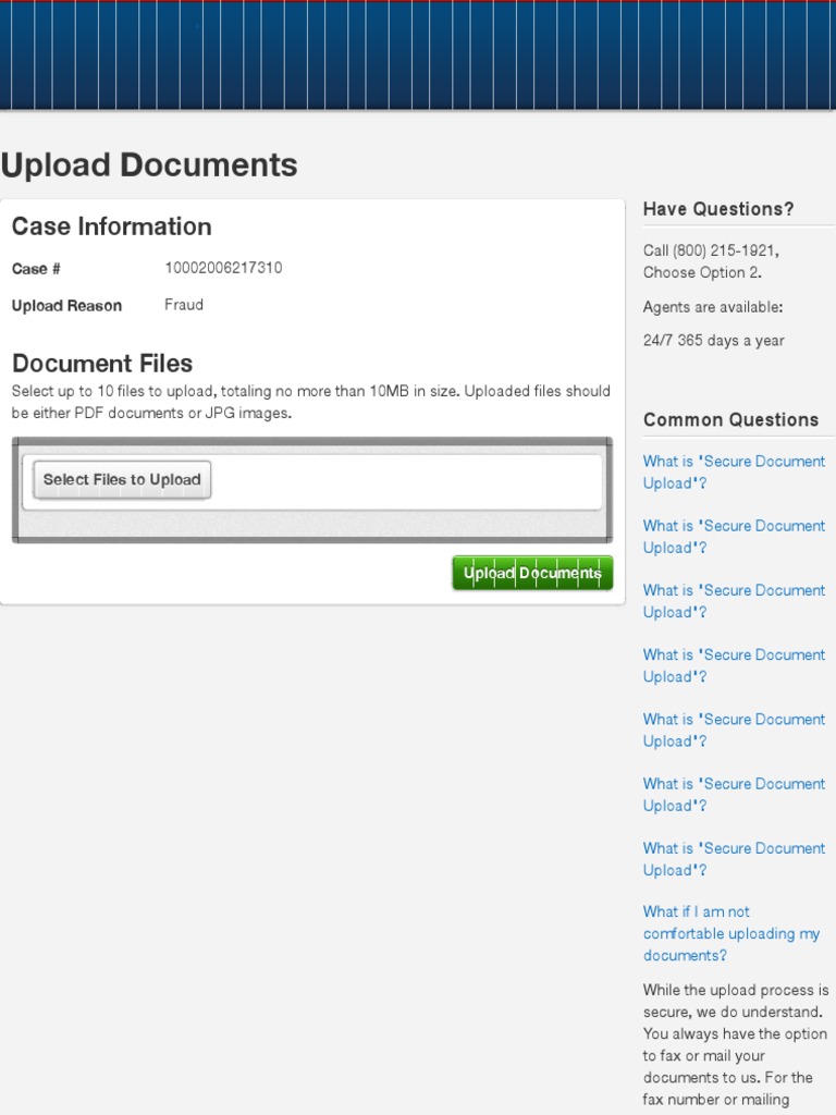 Document Upload PDF Capital One Fax