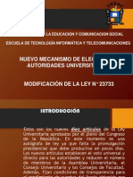 Nuevo Mecanismo de Elección de Autoridades Universitarias