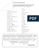 Math Puzzle Derivative KEY