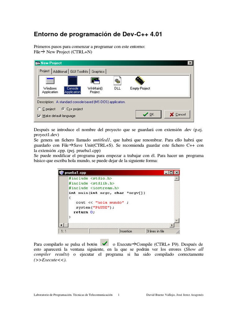 Entorno Devc++ | PDF | Software Unix | Programación de computadoras