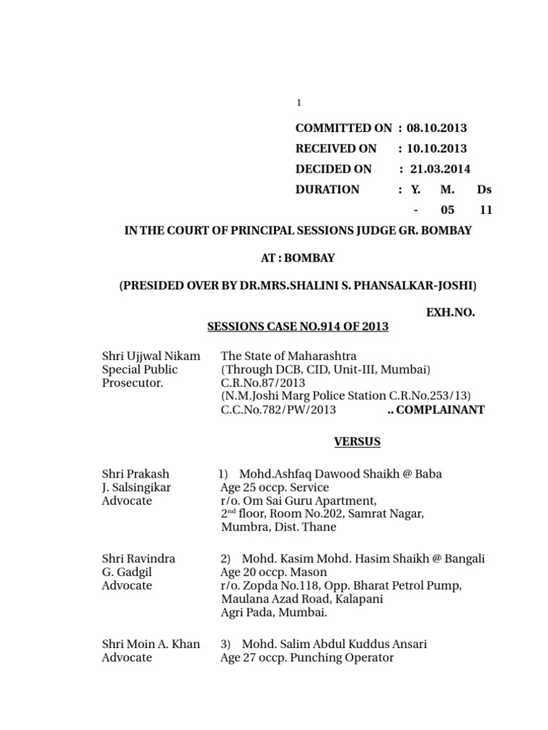 Shakti Mills 2nd Case Judgement PDF Victimology Assault