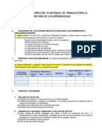 Esquema Sugerido Del Plan Anual de Trabajo Para La Mejora de Los Aprendizajes 2014