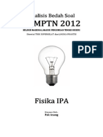 Analisis Bedah Soal SNMPTN 2012 Fisika IPA