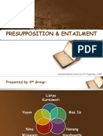 Presupposition & Entailments (4th Group)
