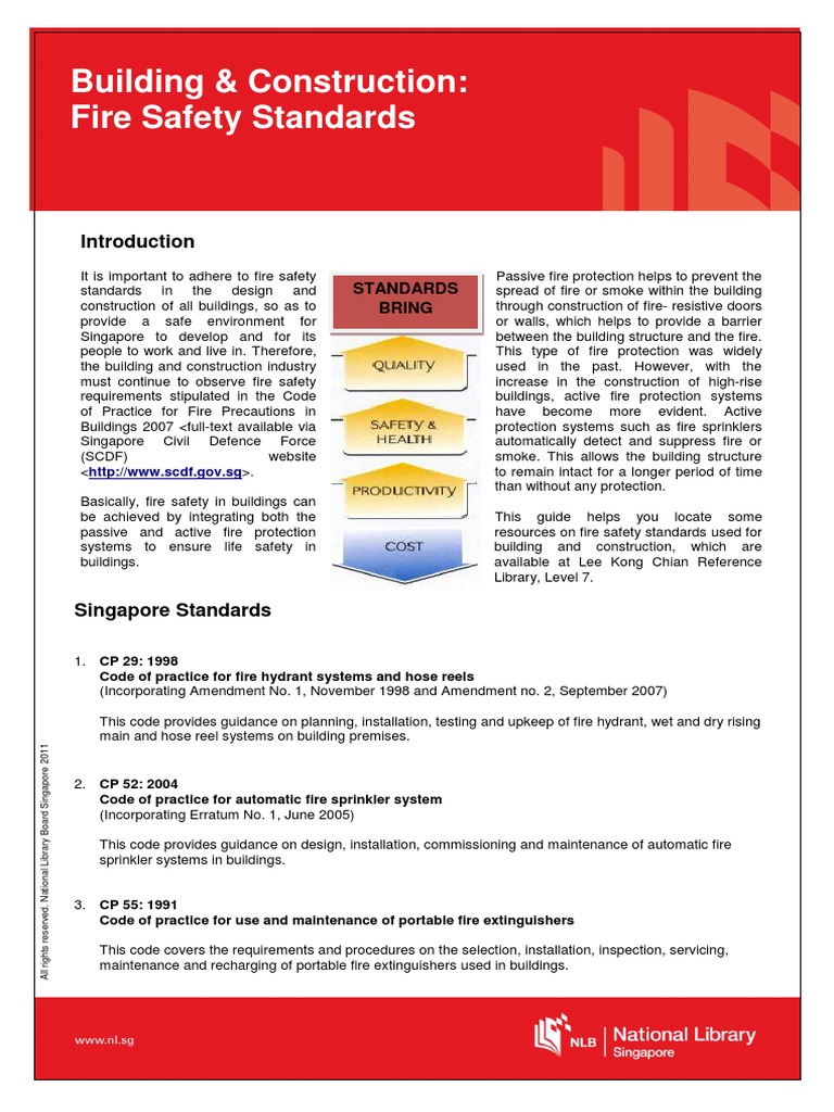Building & Construction Fire Safety Standards Fire Protection