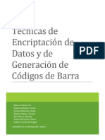 Encriptación de datos y códigos de barra