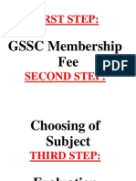 First Step:: GSSC Membership Fee