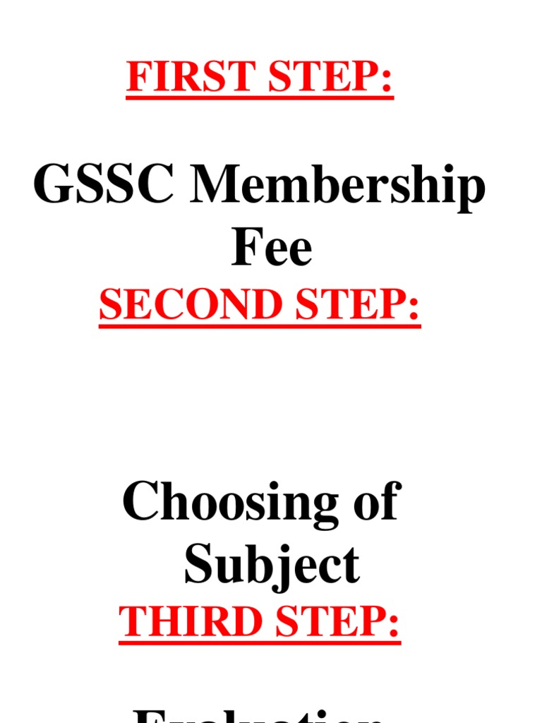 GSSC Registration and Payment Steps | PDF