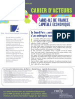 Cahier d'Acteurs, Paris-Ile de France Capitale Economique, Grand Paris