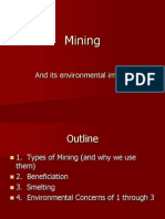 Mining and its Environmental Impact Outline