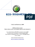 Fin Int AltriPrg UE Ambiente Bando Ecoinnovation 2009