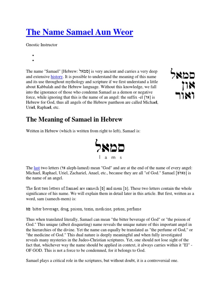 the-name-samael-aun-weor-pdf-serpents-in-the-bible-adam-and-eve