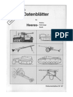 Dokumentation W 127: Datenblätter für Heeres-Waffen, Fahrzeuge, Gerät
