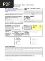 Zainab Ghee Mills GP 4100 Food Questionnaire - Issue 5