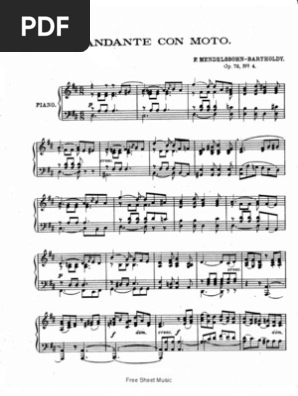 ANDANTE CON MOTO sheet music