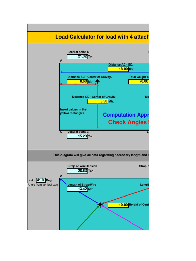 Load Calculator for 4 Attachment Points | PDF | Teaching Methods ...
