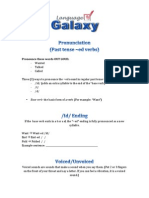 Pronunciation - Ed Verbs Worksheet