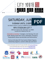 Saturday, June 7: 9:00AM UNTIL 2:00PM RFK Stadium Lot 7