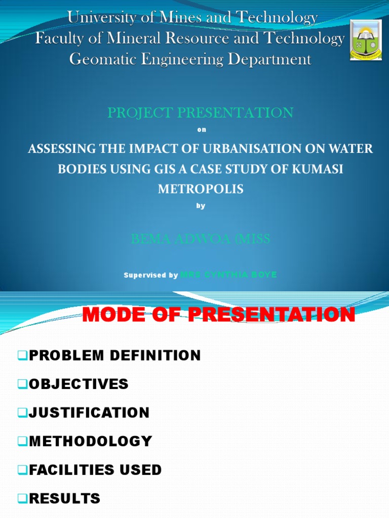 Urbanization's Impact on Kumasi Water Bodies | PDF | Urbanization ...
