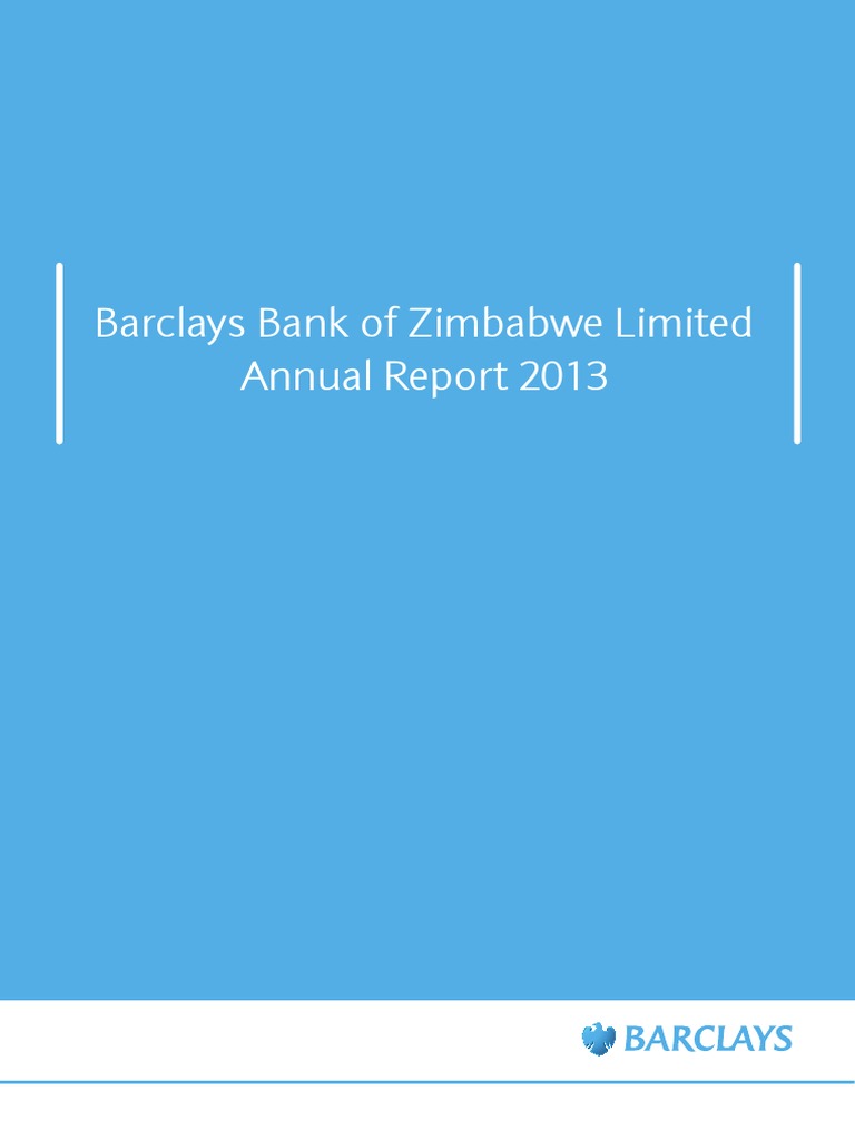 Barclays Zimbabwe Annual Report 2013 PDF Financial Audit