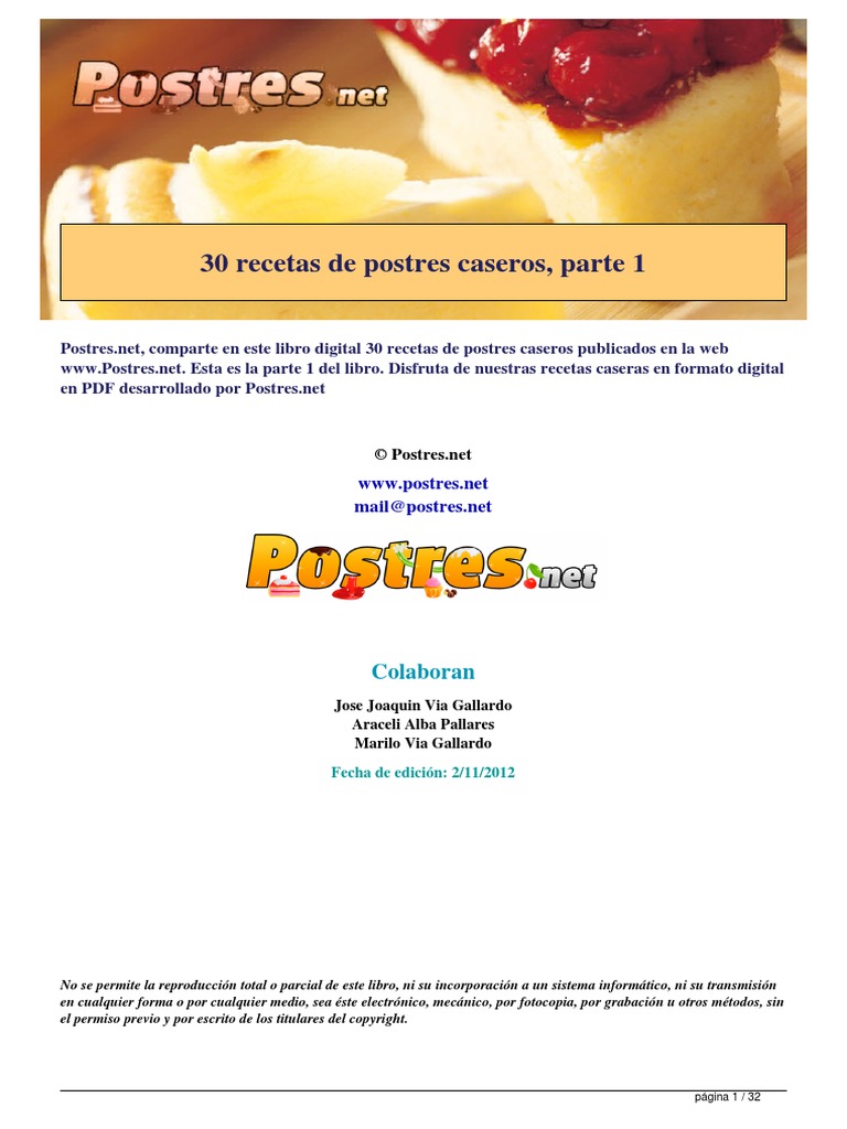 Varios Recetas De Postres Caseros Postres Panes