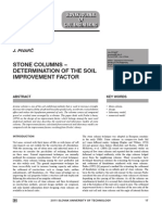 Stone Columns - Determination of The Soil Improvement Factor