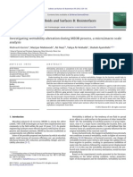 Investigating Wettability Alteration During MEOR Process