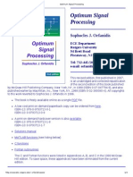 Optimum Signal Processing