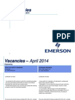 Vacancies 3 Aprilie 2014
