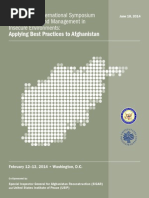 Applying Best Practices to Afghanistan USIP SIGAR SymposiumReport