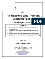 11 Reasons Why Training Fail
