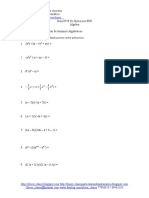 19 - Guía Nº19 de Ejercicios PSU - Algebra - Multiplicacion Algebraica